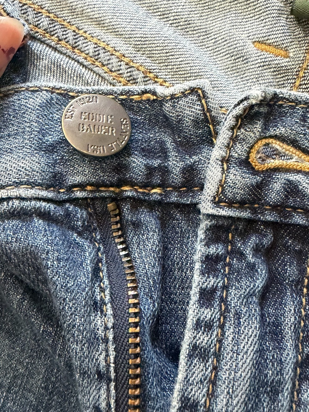 Eddie Bauer Slim Straight Blue Denim Jeans - Picture 11 of 13